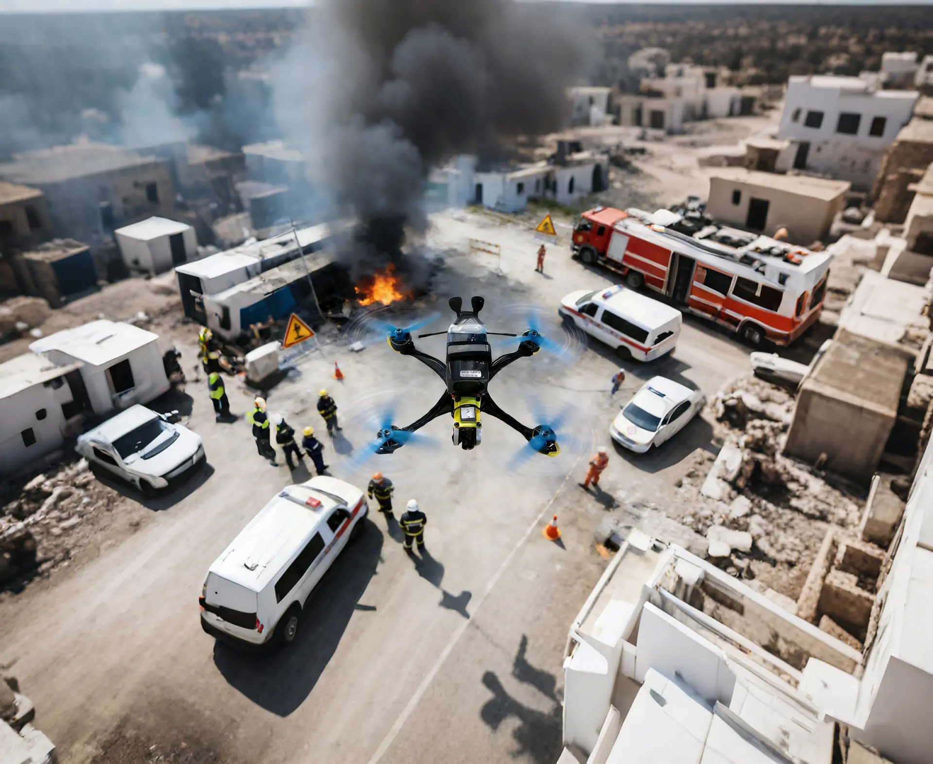 突击者无人机在突发事故应急处置