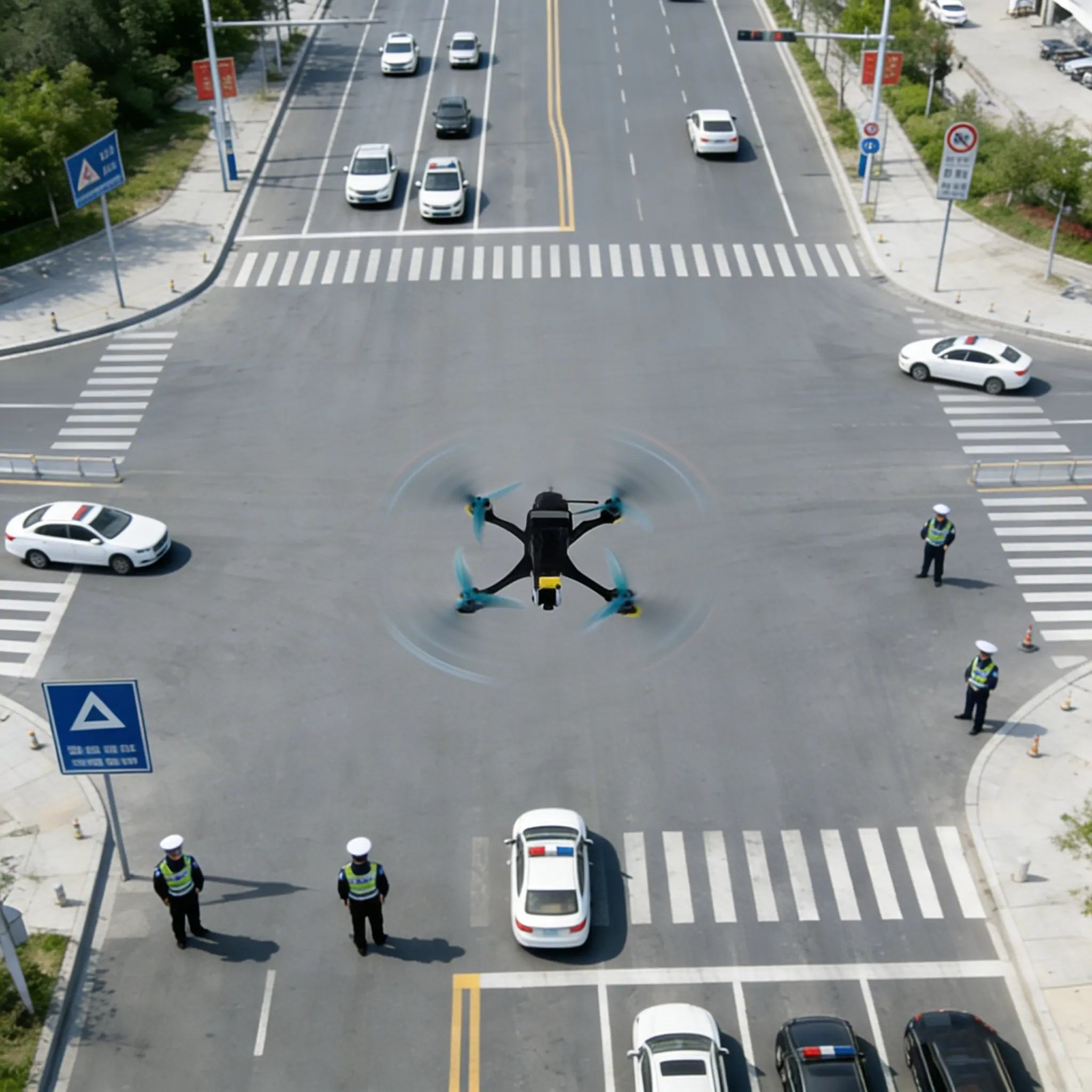 突击者无人机在交通执法