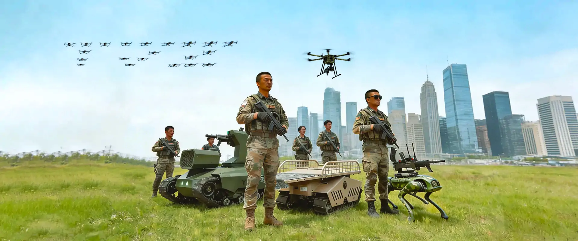 广州突击者智能科技-工业无人机智能机器人企业形象图